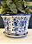Cachepot em Cerâmica - Azul e Branco - 20CM - Imagem 2