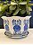 Cachepot em Cerâmica - Azul e Branco - 20CM - Imagem 2