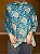 Pashmina de Viscose - Estampada - Dupla Face - Azul e Bege - Imagem 1