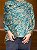 Pashmina de Viscose - Estampada - Dupla Face - Turquesa e Bege - Imagem 1