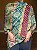 Pashmina de Viscose - Estampada - Turquesa e Colorido - Imagem 1