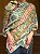 Pashmina de Viscose - Estampada - Turquesa e Colorido - Imagem 2