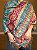 Pashmina de Viscose - Estampada - Rosa e Azul - Imagem 1