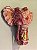 Cabeça De Elefante - Madeira - Rosa e Dourado - Imagem 2