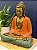 Buda - Madeira - Laranja, Verde e Dourado - 40CM - Imagem 2