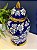 Potiche Cerâmica Azul, Branco e Dourado 46CM - Imagem 2