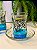 Copo Turco - Pares - Vidro Turquia - Flores - Azul, Preto e Dourado - Imagem 2