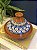 Panela Tagine Marroquina - Cuscuzeira - Cerâmica - Marrom e Azul Escuro - Imagem 2