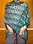 Pashmina de Viscose - Estampada - Turquesa e Colorido - Imagem 2
