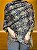Pashmina de Viscose - Estampada - Preto e bege - Imagem 1