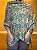 Pashmina de Viscose - Estampada - Turquesa e bege - Imagem 2