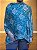 Pashmina de Viscose - Estampada - Turquesa e bege - Imagem 1