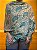 Pashmina de Viscose - Estampada - Turquesa e bege - Imagem 2