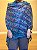 Pashmina de Viscose - Estampada - Azul e colorido - Imagem 2