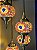 Luminária de Teto Turca 5 Globos Médios - Laranja e Colorida - Imagem 3