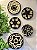 Kit Mandala Decorativa - Palha - Preto - Imagem 1