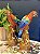 Escultura Arara - Decorativa - Cerâmica - Lado Esquerdo - Vermelho e Colorido - Imagem 3