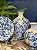 Trio Decorativo - Cerâmica - Azul e Branco - Imagem 2