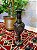 Vaso - Bronze Burilado - Preto e Dourado - 52CM - Imagem 1