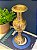 Vaso - Decorativo - Latão - Dourado e Colorido - 35,5CM - Imagem 2