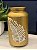Vaso - Cerâmica - Dourado e Branco - Folha - 30CM - Imagem 1