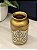 Vaso - Cerâmica - Dourado e Branco - Folha - 16CM - Imagem 2