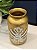 Vaso - Cerâmica - Dourado e Branco - Folha - 23CM - Imagem 2