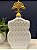 Potiche - Cerâmica - Branco e Dourado - 51CM - Imagem 1