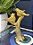 Escultura Pássaros - Decorativo - Resina - Dourado - 18CM - Imagem 2