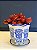 Cachepot em Cerâmica - Azul e Branco - 11CM - Imagem 1