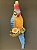 Escultura de Parede - Cacatua - Decorativa - Resina - Azul, Amarelo e Colorido - Imagem 2