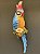 Escultura de Parede - Cacatua - Decorativa - Resina - Azul, Amarelo e Colorido - Imagem 1