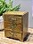 Mini Gaveteiro - Porta Joias - Madeira e Metal - Marrom e Dourado - 16X13X20CM - Imagem 1