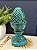 Escultura Pinha - Decorativa - Cerâmica - Turquesa - 28CM - Imagem 1