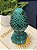 Escultura Pinha - Decorativa - Cerâmica - Turquesa - 28CM - Imagem 2