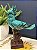 Escultura Cacatua - Decorativa - Cerâmica - Turquesa e Marrom - Imagem 1