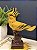 Escultura Cacatua - Decorativa - Cerâmica - Amarelo e Marrom - Imagem 1