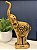 Escultura Elefante - Cerâmica - Dourado e Preto - Imagem 1
