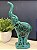 Escultura Elefante - Cerâmica - Turquesa e Preto - Imagem 1