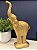 Escultura Elefante - Cerâmica - Dourado - Imagem 1