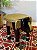 Banqueta Elefante com Aplique em Metal - Madeira - Envernizado - Marrom e Dourado - 40CM - Imagem 1