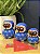 Trio Coruja - Madeira - Pintado á mão - Azul - Imagem 2
