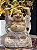 Buda - Madeira - Marrom e Branco - 21CM - Imagem 1