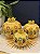 Romã Decorativa - Cerâmica - Pintado à mão - Turquia - Amarelo - 11CM - Imagem 3