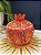 Romã Decorativa - Cerâmica - Pintado à mão - Turquia - Laranja - 11CM - Imagem 1