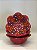 Bowl - Cerâmica - Turquia - Pintura Alto Relevo - Tamanho Pequeno - Vermelho e Colorido - Imagem 1