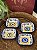 Kit 4 Petisqueiras Turcas - Tigela - Cerâmica - Pintado à mão - Azul, Branco e Amarelo - Imagem 1