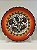 Prato de Parede Pequeno - Turquia - Decorativo - Cerâmica - Alto Relevo - Laranja e Colorido - Imagem 1