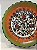 Prato de Parede Pequeno - Turquia - Decorativo - Cerâmica - Alto Relevo - Verde, Laranja e Colorido - Imagem 2