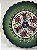 Prato de Parede Pequeno - Turquia - Decorativo - Cerâmica - Alto Relevo - Verde e Colorido - Imagem 2